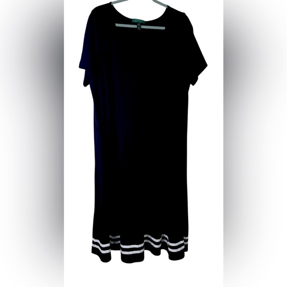 Lauren Ralph Lauren Women’s Black Shift Shirt Dress Size 2X Cotton Blend Soft - Picture 1 of 12
